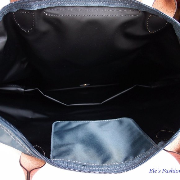 ❤️ NWT LONGCHAMP Le Pliage Type M Medium Short Handle Tote Gunmetal Gray AUTHNTC - Picture 16 of 16